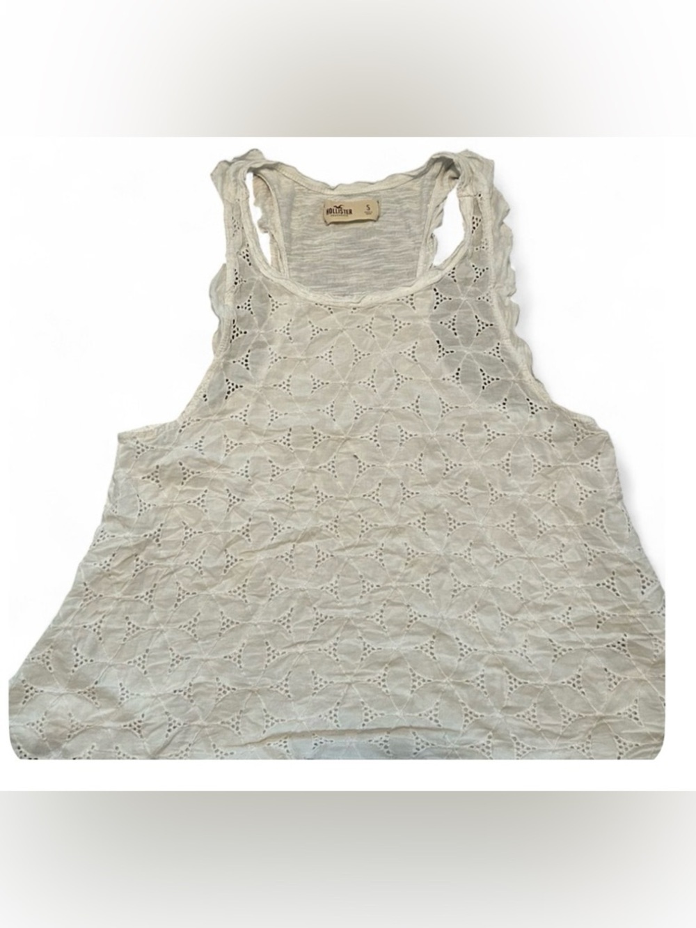 Hollister Eyelet Boho Beachy Lace Tank Top - Size S - Picture 1 of 3